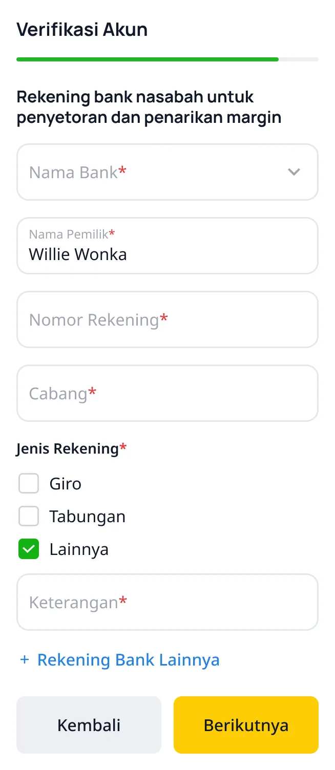 KYC bank info, mobile
